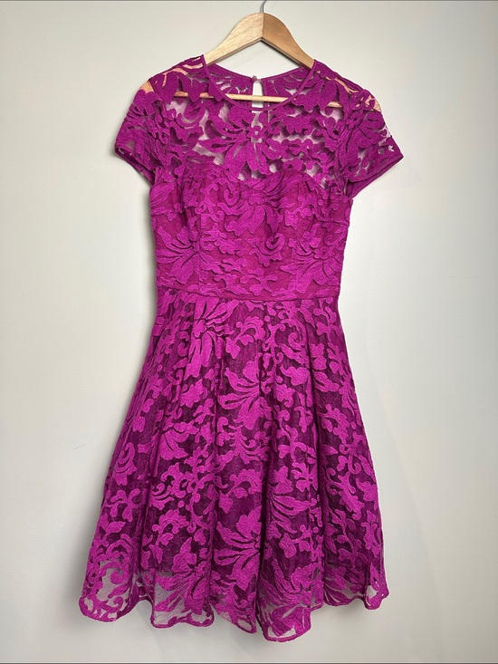 Ted Baker Dresses & Skirts - Ted Baker Fuchsia Lace Fit-and-Flare Mini Dress Formal wedding guest designer